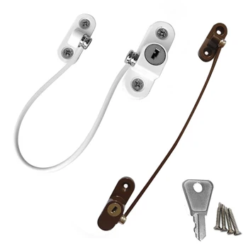 

New Window Security Chain Lock Window Cable Lock Restrictor Multifunctional Window Lock Door Security Guard for Baby Safety