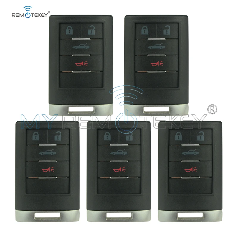 Remtekey 5 шт. Автомобильный ключ чехол для Chevrolet Корвет 2009 2010 2011 2012 4 смарт-Кнопка брелок в виде ракушки