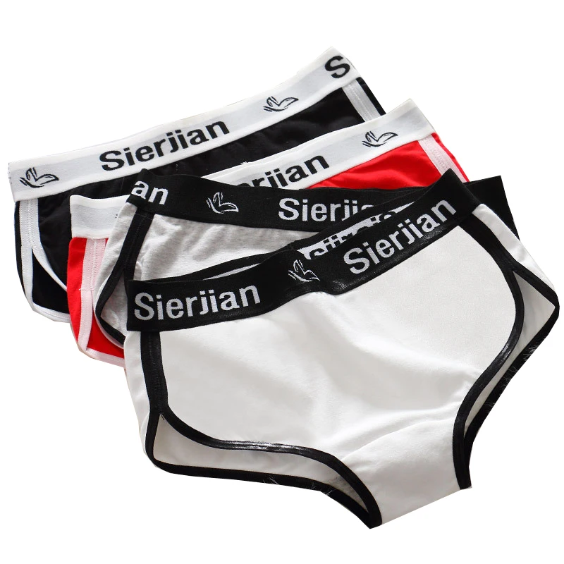 HaleyChan bragas de algodón para mujer, ropa interior deportiva de cintura media, bragas para lesbiana, Tomboy, lencería, 3 piezas,ropa mujer bragas mujer ropa mujer,ropa interior femenina bragas algodón mujer|Bragas para mujer| -