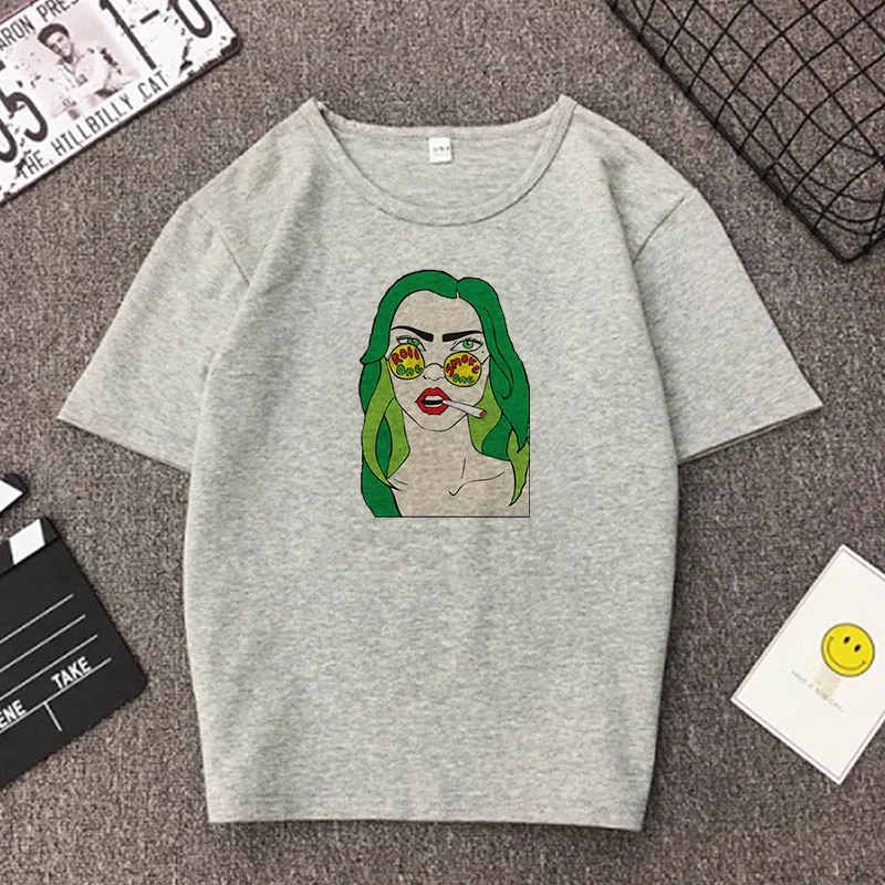 Grey03 Женские рубашки с принтом, пародия личности Harajuku, топы, футболка, одежда, винтажная одежда, короткий рукав, Джерси, футболка, ropa mujer, футболка - Цвет: Grey03