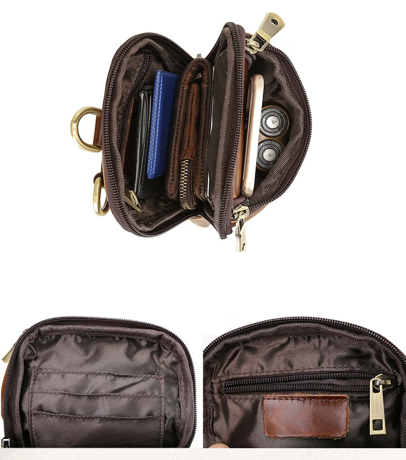 Роскошная сумка для телефона, поясная сумка для мужчин, натуральная кожаная поясная сумка, мужская сумка на плечо, маленькая сумка через