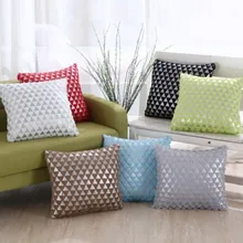 

43*43cm Case Crystal Plush Triangle Geometric Silver Soft Fur Pillow Cover Throw Pillow Cover Nordic Home Textile Decor