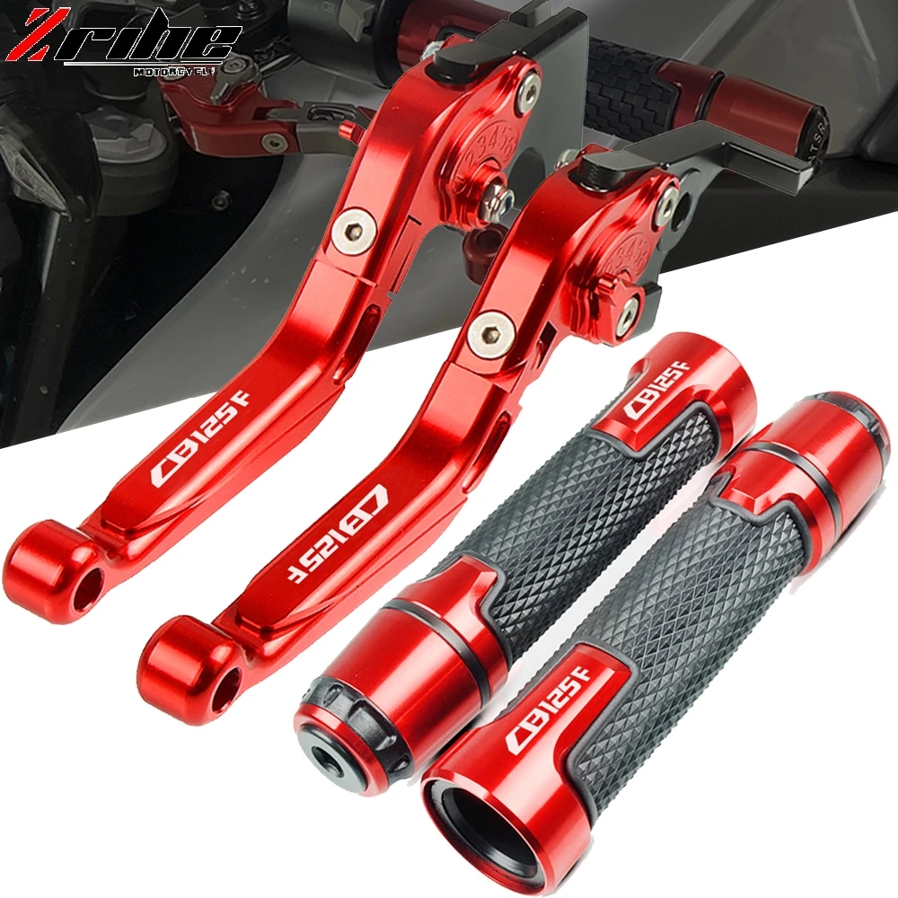 

For HONDA CB125F CB 125F CB125 F 2016 Motorcycle Accessories Extendable Brake Clutch Levers and Handlebar Hand Grips ends CB125F