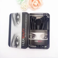 

HUDA DEAUTY 12Pcs Complete Makeup Brush Set With Iron Box Blusher Powder Foundation Eye Blender Liner Lip Cosmetics Beauty Tools