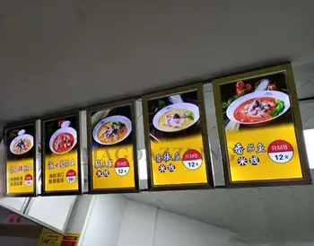 

A2 Slim Snap Aluminum Frame LED Illuminated Menu Light Boxes Restaurant Indoor Advertising Display Signs