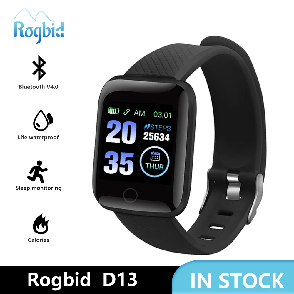 Smart Watch Heart Rate Smart Wristband Sports Watches Smart men women Waterproof Smartwatch for Android iOS Rogbid D13 116 plus