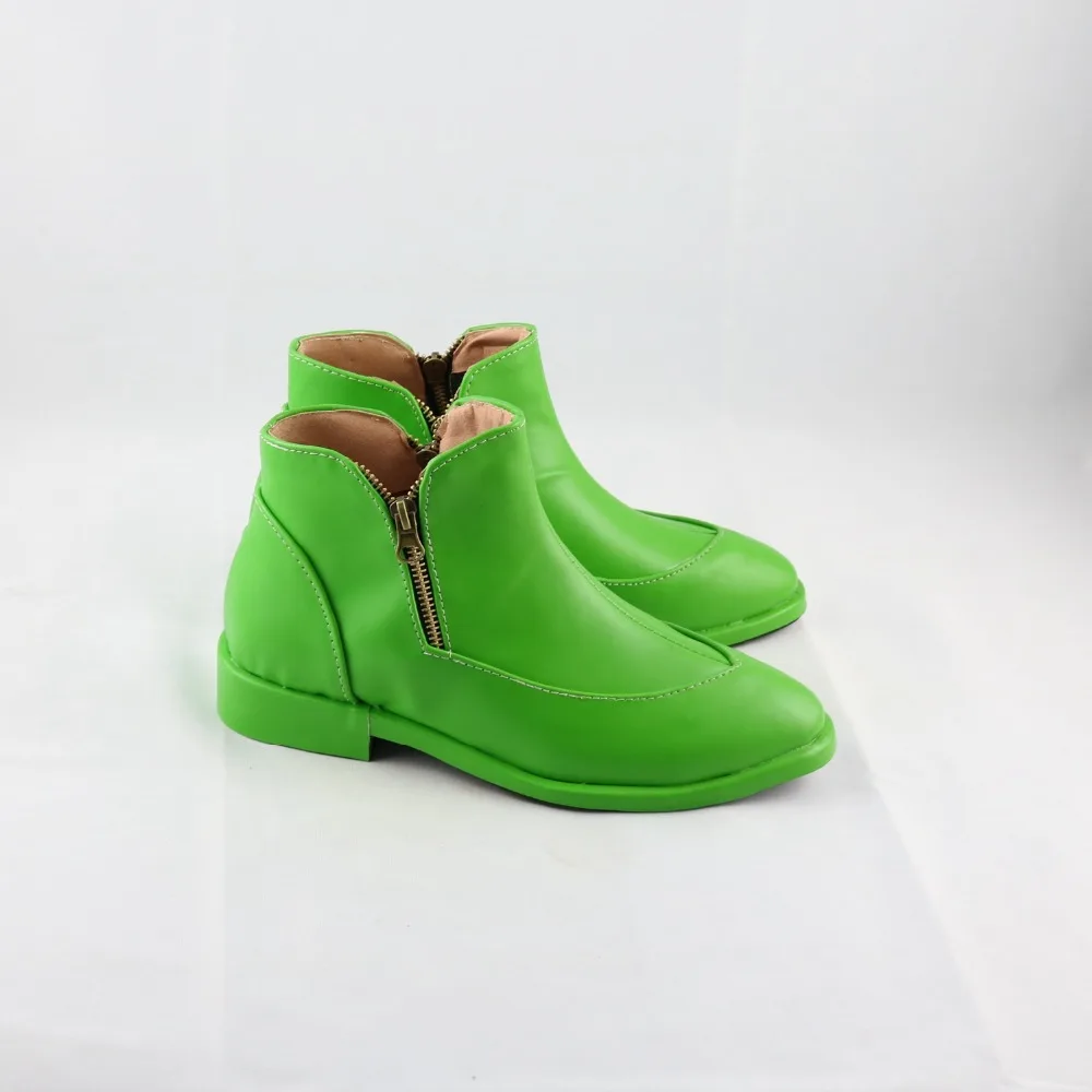 JoJo no Kimyo na Boken: VENTO AUREO; обувь золотого цвета; GioGio; обувь зеленого цвета для костюмированной вечеринки; ботинки для ролевых игр на Хэллоуин;