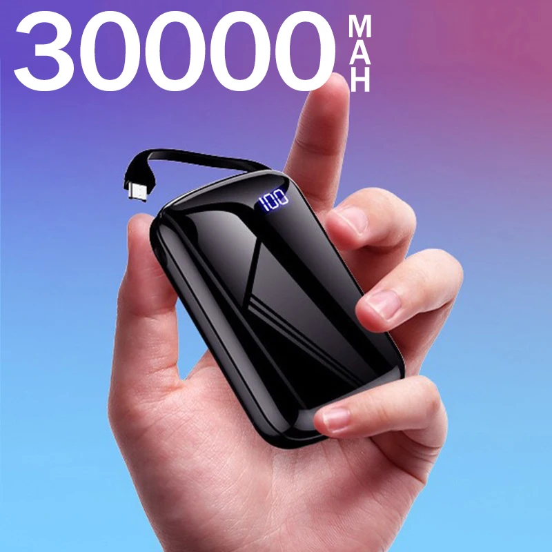 30000mAh мобильный источник питания Компактное портативное быстрое зарядное