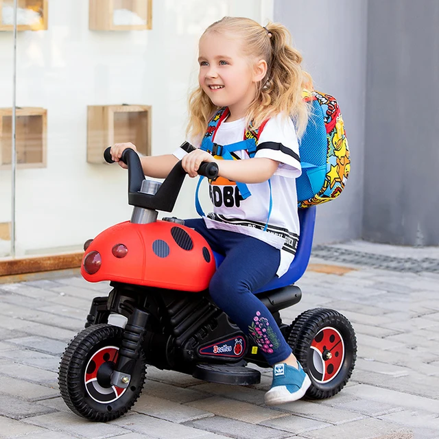 Little Yellow Duck 1-6 Years Old Children's Electric Three-wheeled Motorcycle Baby Toy Can Sit on Human Children's Battery Car 3