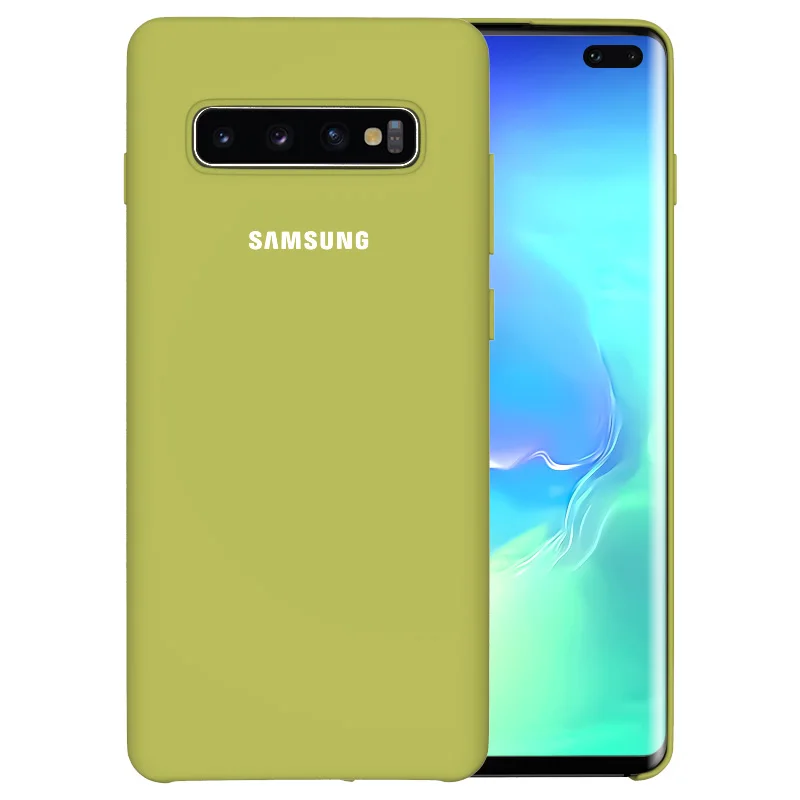 Силиконовый чехол для samsung S10, сделано во Вьетнаме, чехол для samsung Galaxy S8 S9 S10 Plus Note 8 9 10 10+ S10 5G S10e - Цвет: Флуоресцентный зеленый