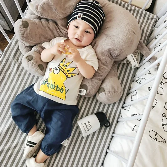 Mini Babe City/Новинка года; Летние противомоскитные штаны с гусеничной уткой; Брендовая детская одежда в Корейском стиле