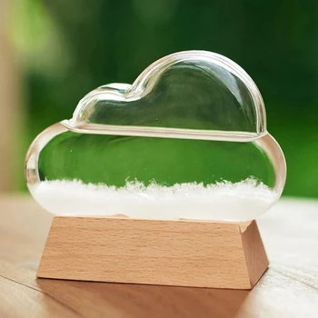 

Clouds Barometer Transparent Droplet Storm Glass Water Drop Weather Storm Forecast Predictor Monitor Bottle Barometer Home Decor