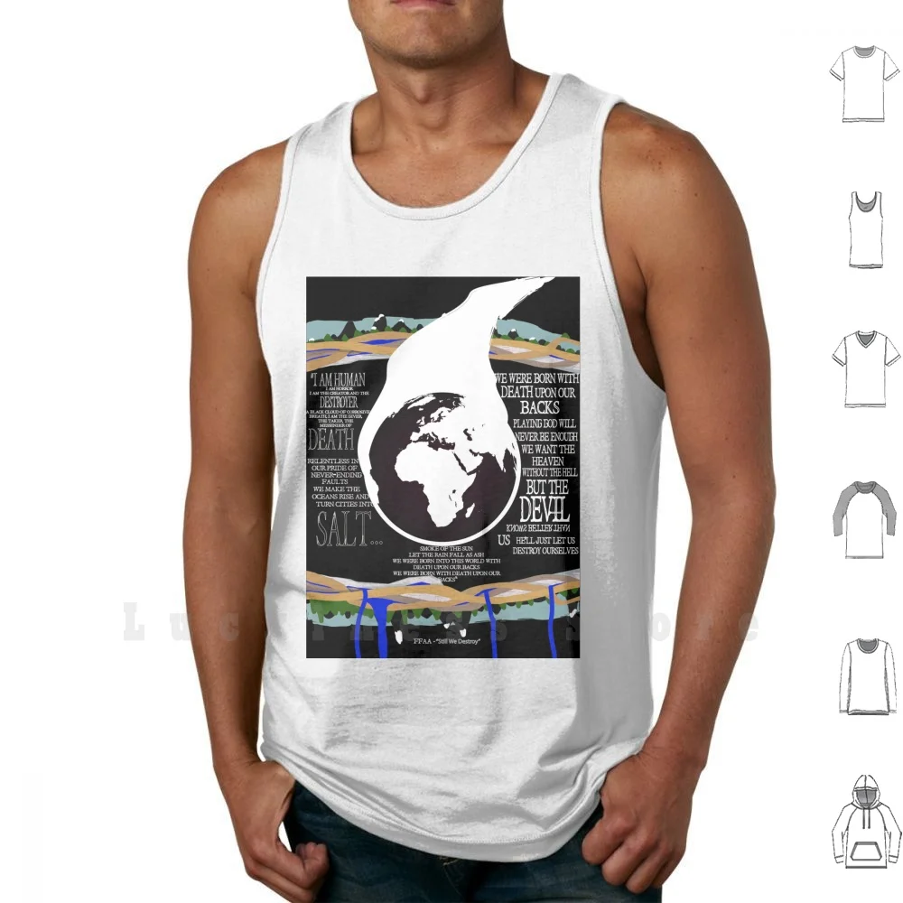 Canottiere Burning World Canottiera Senza Maniche Adatta Per Un'Autopsia Ffaa God Devil Flame Fire Wood Nature