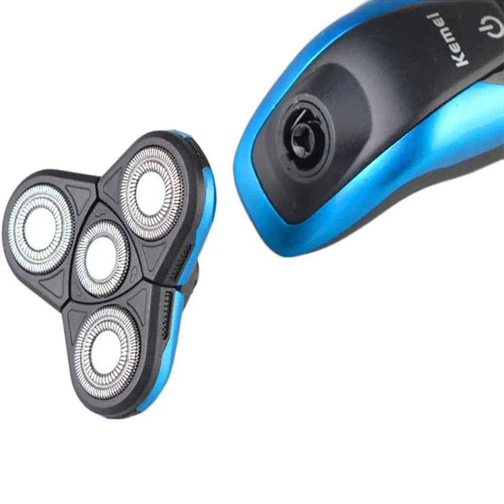 KEMEI KM-58892 3-в-1 Перезаряжаемые электрическая бритва моющиеся 3D плавающая Тройная лезвия электробритва Для мужчин Уход за лицом штепсельная вилка европейского стандарта