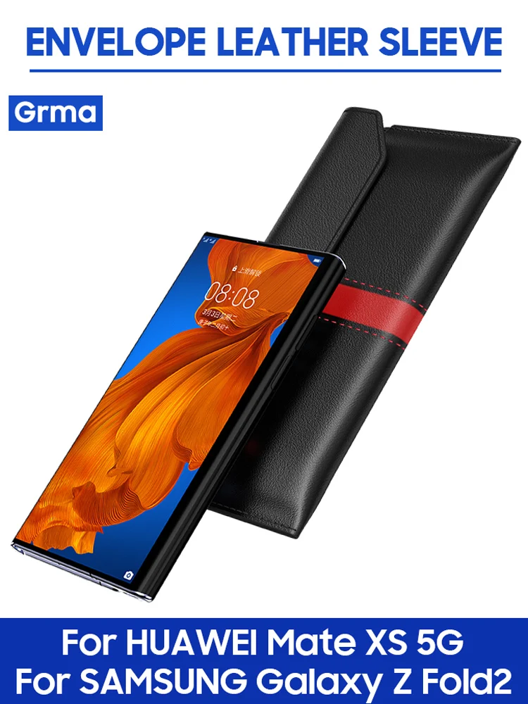 GRMA Оригинальный чехол-кошелек из натуральной кожи для Samsung Galaxy Z Fold2 5G чехол Huawei Mate