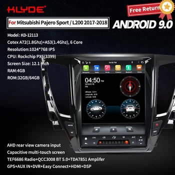 

Klyde For Mitsubishi Pajero Sport L200 2017-2018 Android 9 GPS Navi Tesla Style Screen Video Car Radio Multimedia Player Carplay