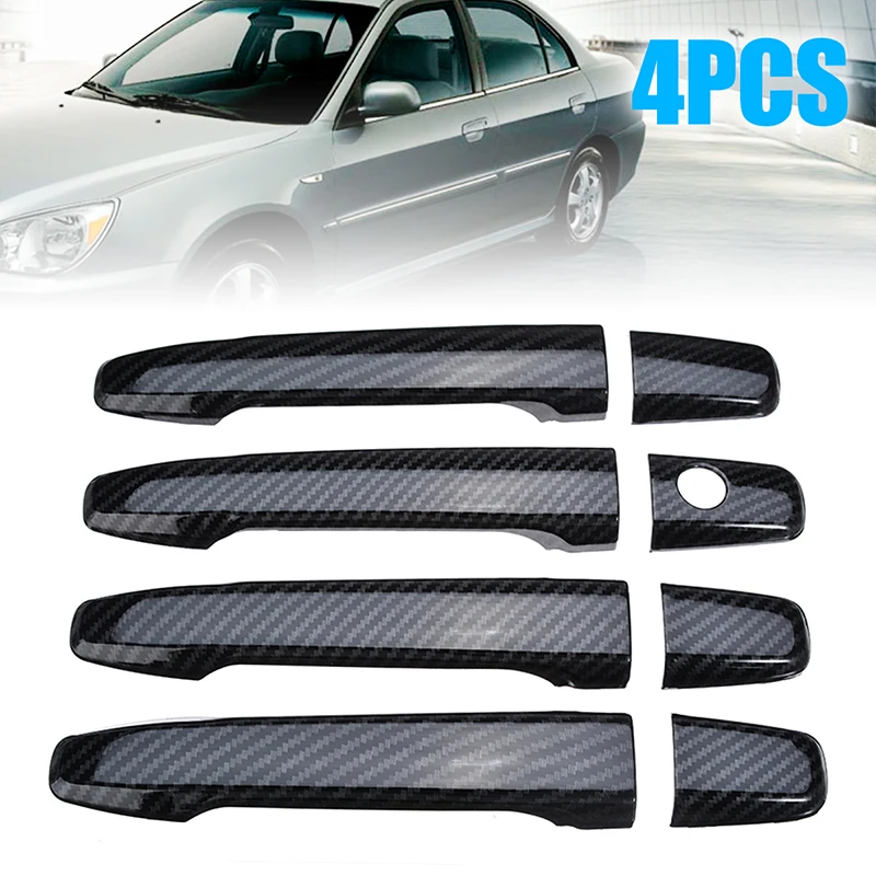 8pcs/set ABS Carbon Fiber Style Door Handle Cover For Mitsubishi Lancer EX Evolution X 2008-2017 Car Styling Moulding