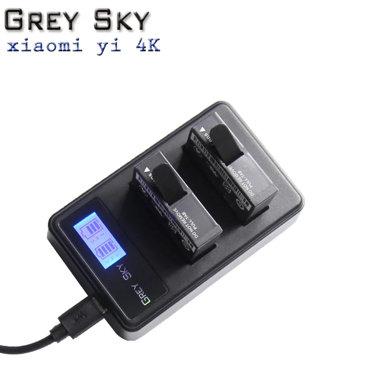 Package 2 Для Xiaomi Yi 4K 4K+ Yi lite, 1400Mah 2 шт батарея+ Xiao Yi 2 двойной зарядное устройство для спорта Yi 4K Аксессуары для экшн-камеры - Цвет: Package 2