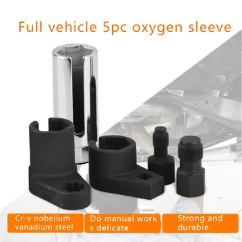

5pcs Oxygen Sensor Socket Wrench and Thread Chaser Set Auto Repair Oxygen Sensor Wrench Remover Tool