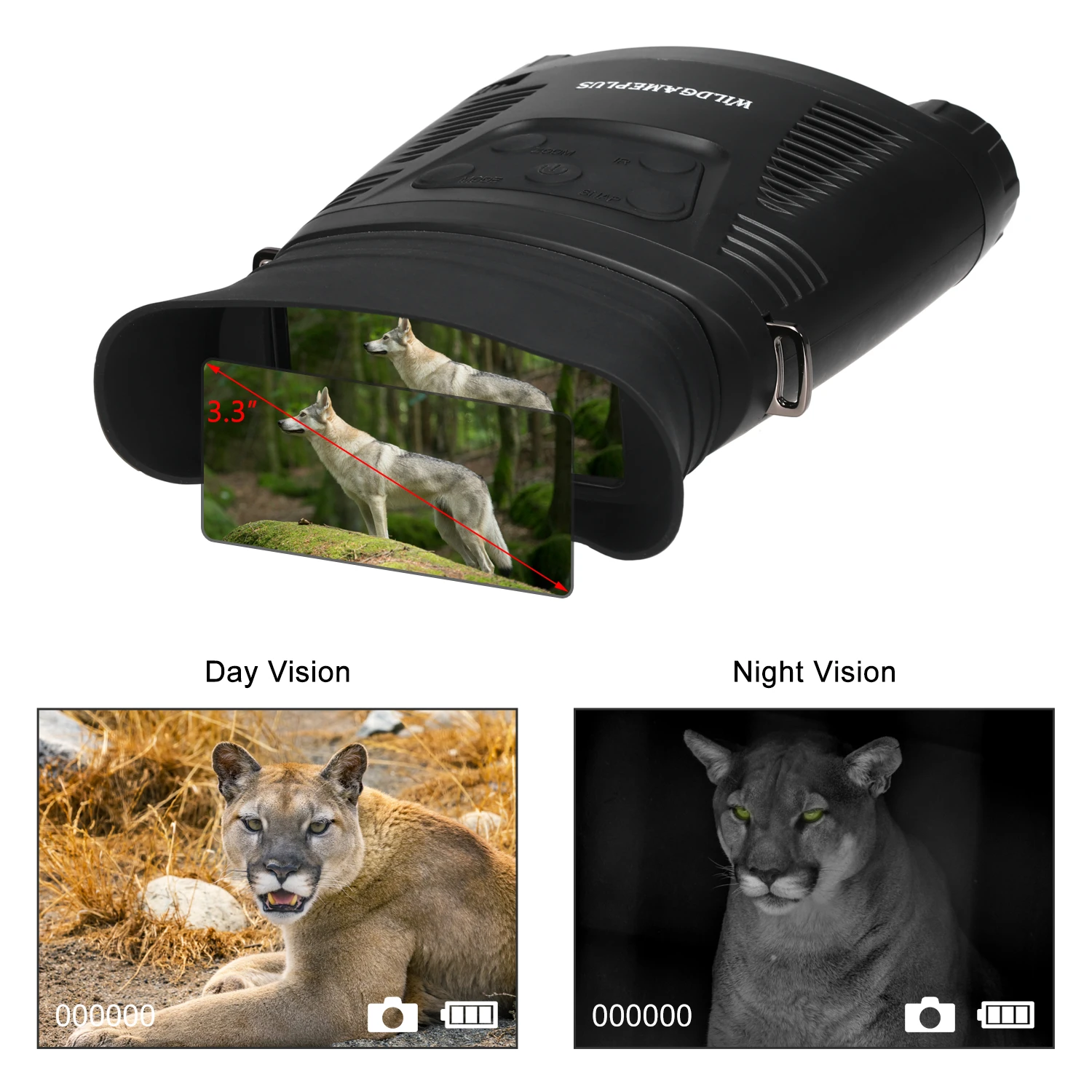 IP65 водостойкий бинокулярный прибор ночного видения 2x Цифровой Зум ИК ночного видения телескоп оптика для охоты