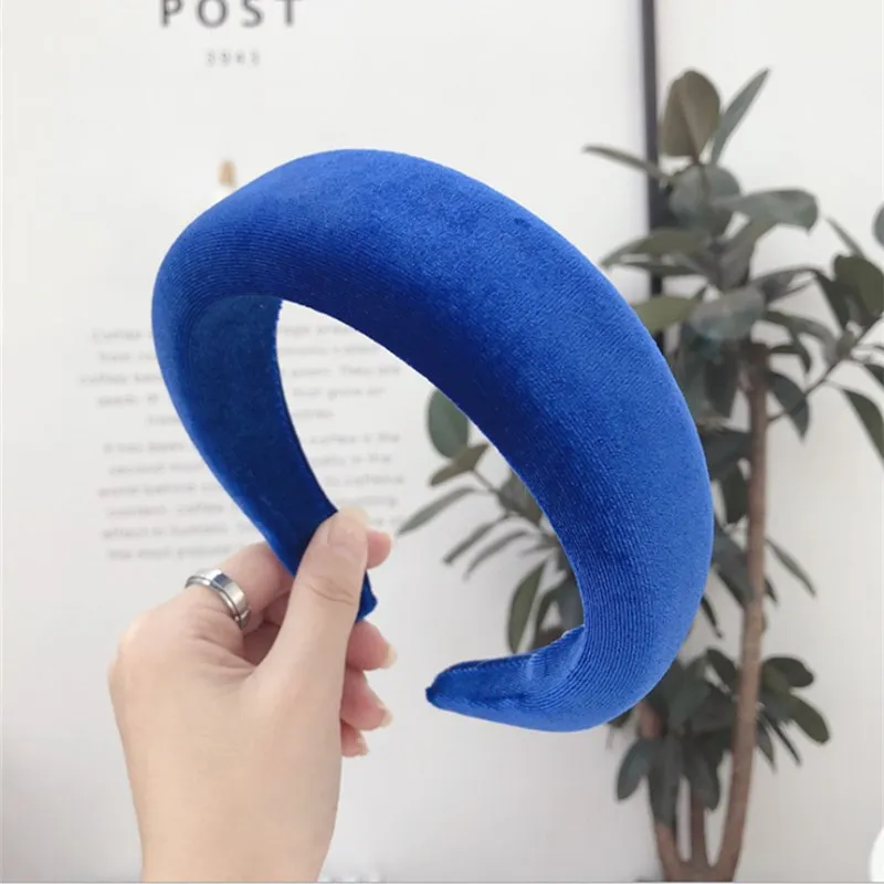 Fashion hair accessories women's wide-brimmed milk silk thick sponge ring solid color headband hairband girl hair band headwear