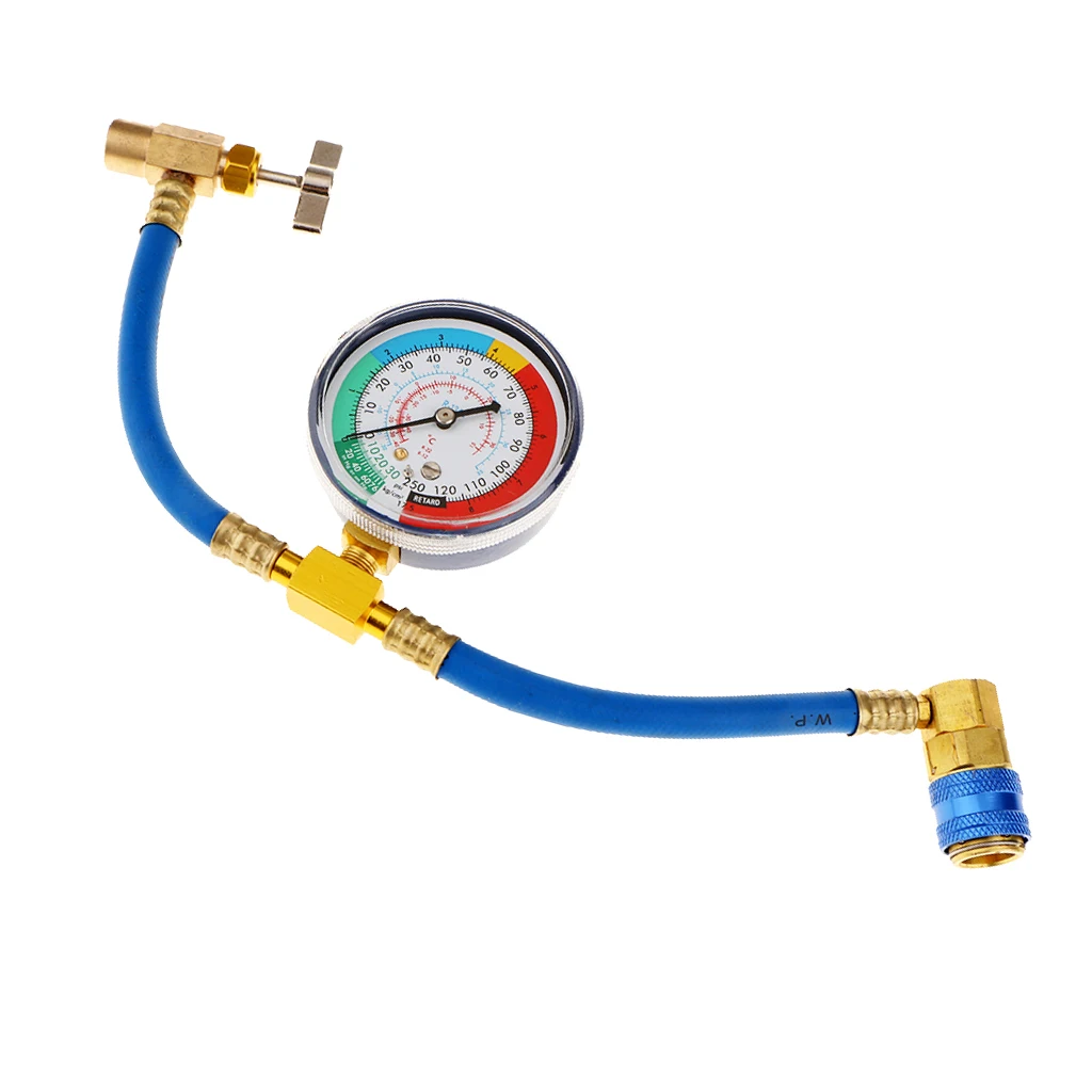 Авто автомобиль AC R134a зарядный шланг с Манометр низкого давления