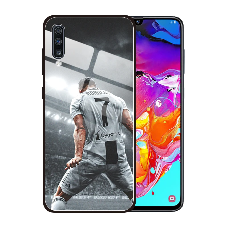 Чехол из закаленного стекла для Samsung Galaxy A10 A20 A20S A30S A50S A50 A30 A10S A70 M30 M40 CR 7 C