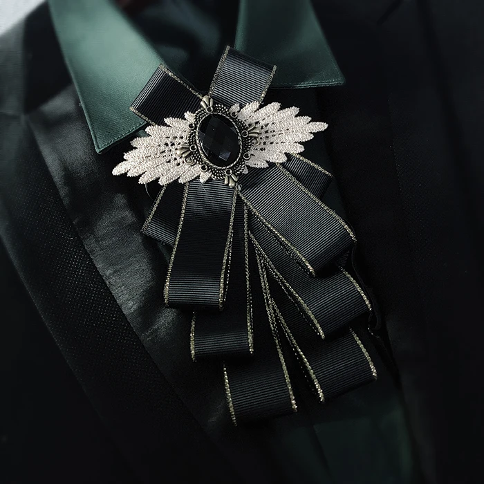 Handmade Bow Tie Британский женский мужской воротник рубашка украшение бархатная одежда галстук-платок галстук для свадебной вечеринки сплав Стразы галстук-бабочка - Цвет: Handmade Bow Tie