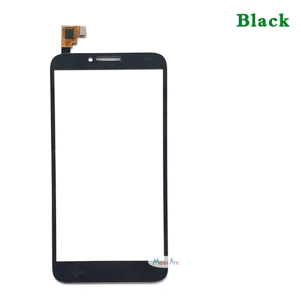 Замена высокого качества 5," для Alcatel One Touch Idol 2 6037 OT6037 сенсорный экран дигитайзер сенсор внешняя стеклянная панель объектива - Цвет: Черный