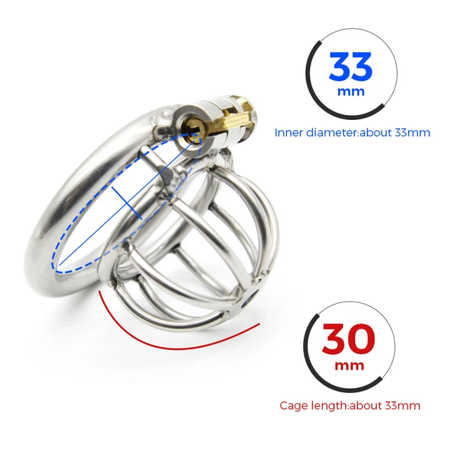  Runyu Metal Chastity Cage, Cock Design Male Cock Cage Locked  Penis Cage Sex Toy for Men,Key and Lock Included, 40mm : Health & Household