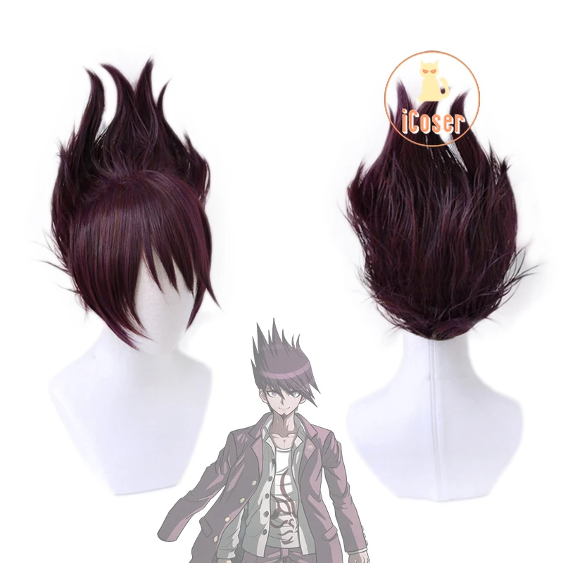 Kaito Momota парик для косплея Danganronpa темно-фиолетовый короткий Dangan Ronpa синтетические