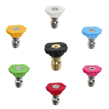 

7 Pack Pressure Washer Spray Nozzle Tips Variety Degree 1/4inch Connector Set , Support Up to 5,000 PSI.