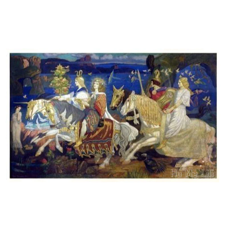 

Иллюстрация картин всадников Сиде языческие и феи для гостиной и спальни домашний декор