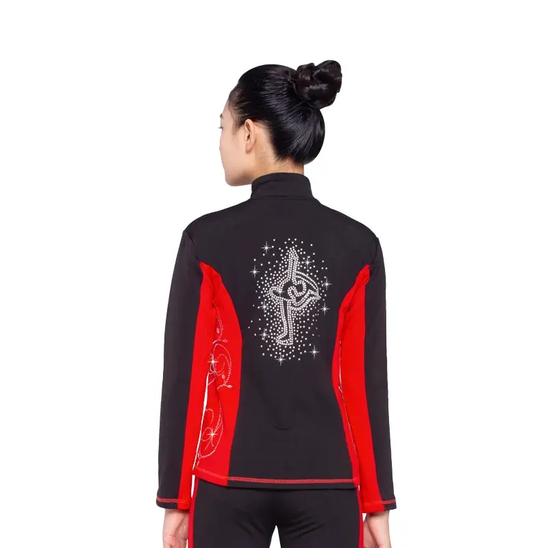 Girls' figure skating clothes four seasons hot drilling thin velvet summer children's skating training pants performance clothes