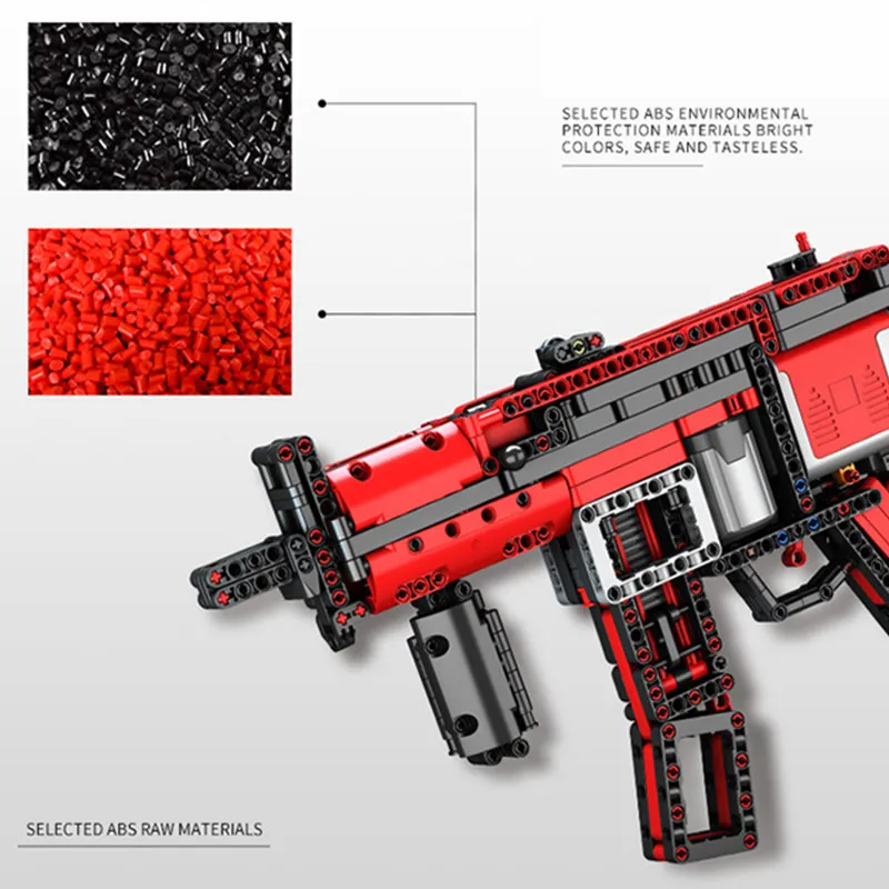 Электрический Мотор мощность MP5 SWAT игрушки пистолет Fit Technic модель машины строительный блок кирпич подарок на день рождения для мальчика Дети