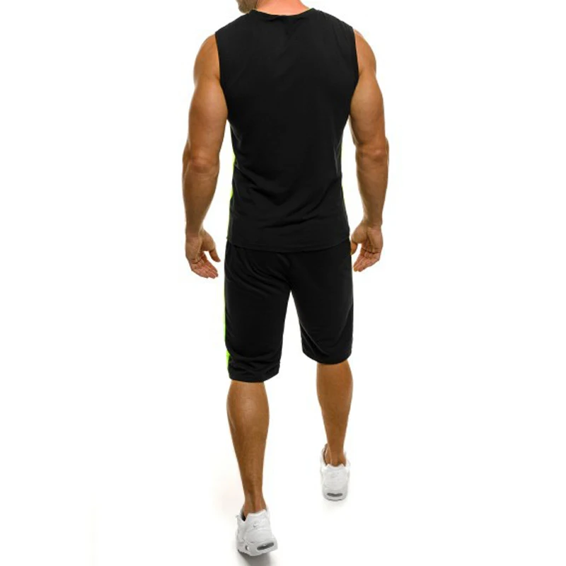 2019 повседневный мужской спортивный костюм комплект из двух предметов без