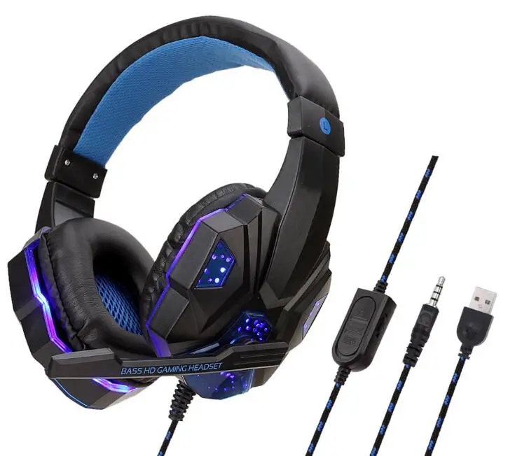 PS4 Light Blue Проводных наушников стерео SY830 гарнитура игровые наушники для компьютера с микрофоном для PS4/Xbox One/PC 25 шт./партия - Цвет: PS4 Light Blue