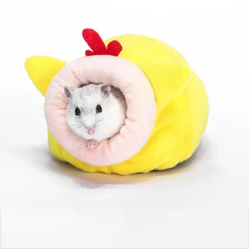 

HKML New Cute Soft Small Pet Warm House Hamster Pet Nest Hamster Warm House Cage Comfortable Animal Room