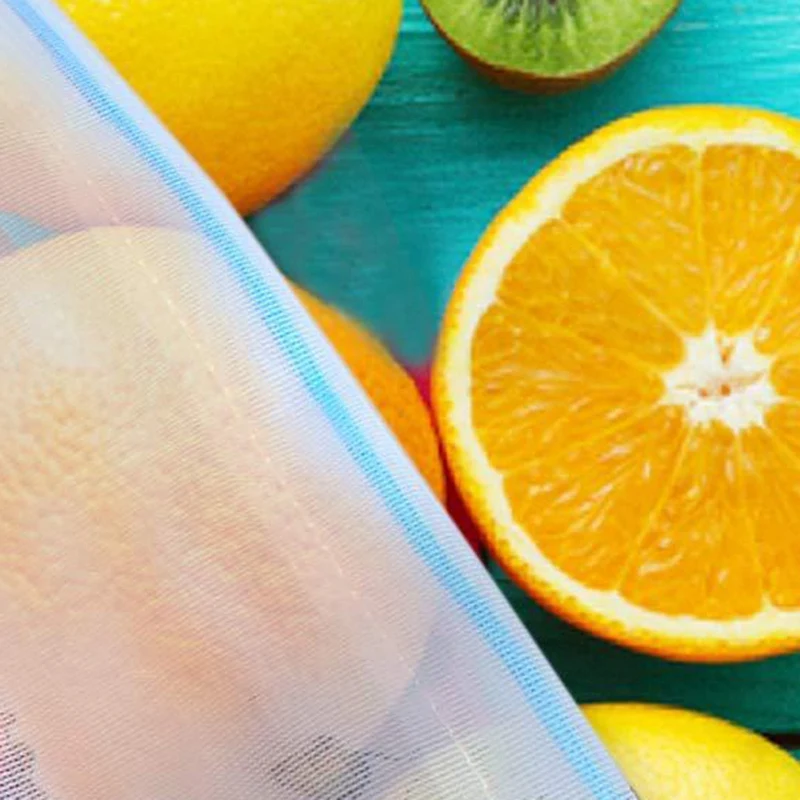 15-Piece Reusable Mesh Product Bag, Eco-Friendly and Transparent, 3 Sizes, 3 Colors
