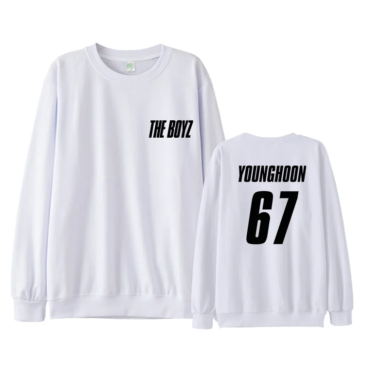 THE BOYZ THE START пуловеры толстовка с длинным рукавом зимние повседневные с круглым воротником для женщин/мужчин свободный логотип, название крутой свитшот - Цвет: WY01