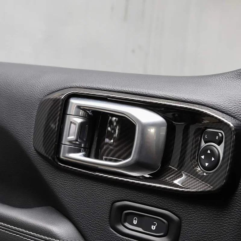 Внутренние молдинги для Jeep Wrangler JL, автомобильные дверные ручки, декоративные крышки, наклейки для Jeep Wrangler, аксессуары
