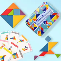 Tangram Puzzles Widely Applied Innovative Wooden Pattern Blocks Jigsaw Puzzle Tangram Toy Jigsaw Puzzle Tangram 1 Box