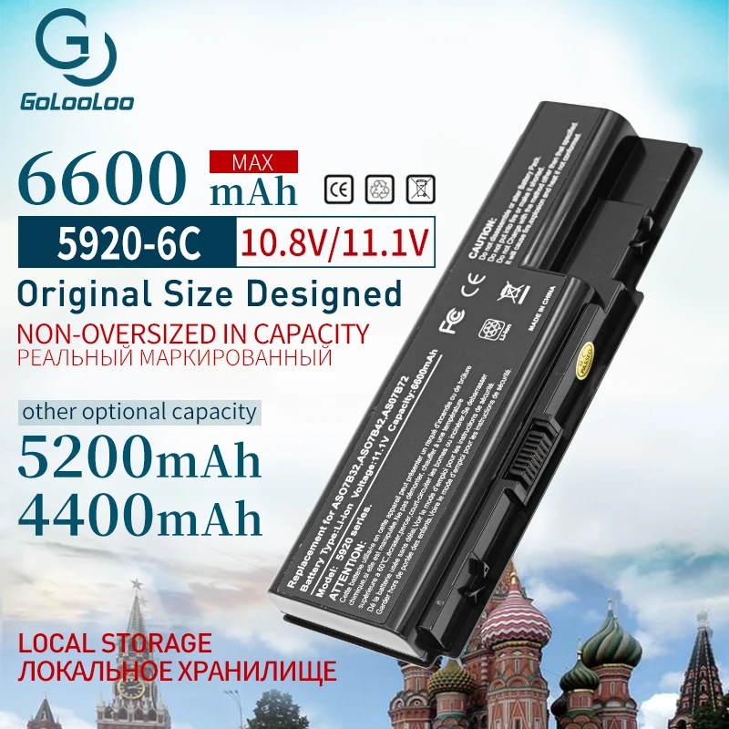 Продажа 11,1 v ноутбук Батарея AS07B31 для acer Aspire 5920 5230 5310 5315 5330 5520 5530 5530G 5710 5715Z 5720 5730ZG 5739 5920G 5930