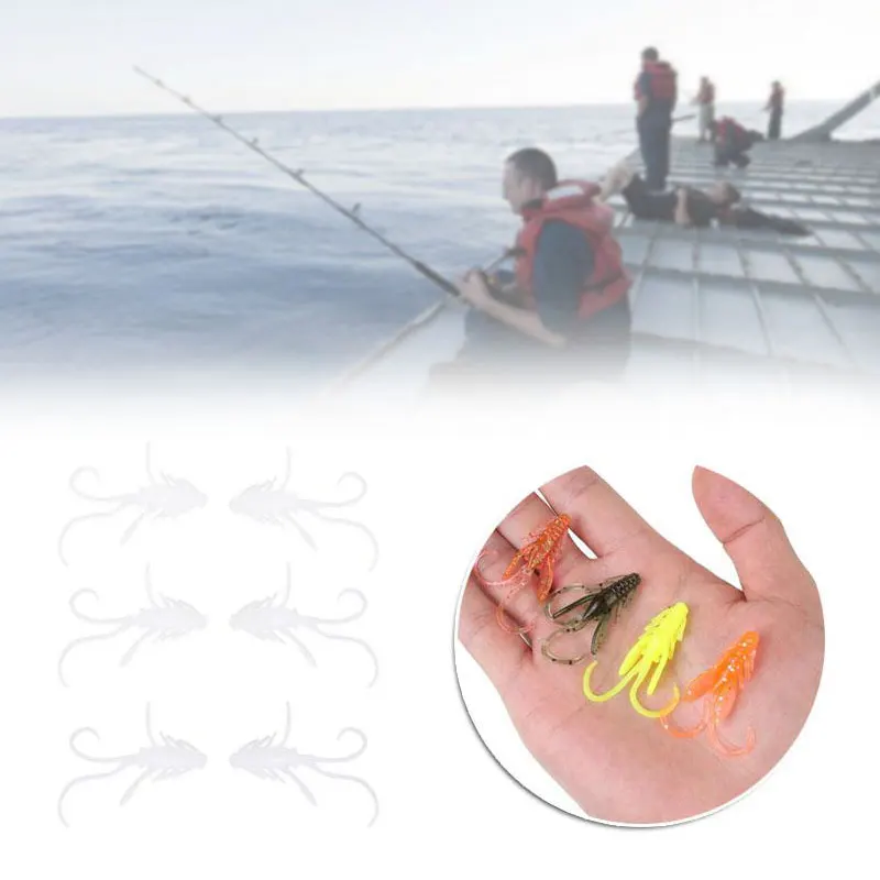 Рыболовная приманка NAS с ароматом личинки и креветки мягкая силиконовая для