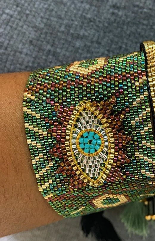 Трендовые женские браслеты Турецкий Дурной глаз браслет pulseras miyuki браслет регулируемый веревочный Черный Браслет Подарки для женщин - Окраска металла: SL2040eye-green