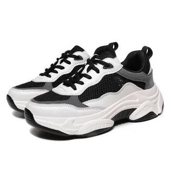 

skyaxmoto New daddy shoes women autumn and winter 2020 black tide shoes net red wisdom smoked shoes super fire round toe shoes