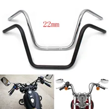Универсальный размер 22 мм 7/" мотоциклетные стальные Рули высокого гонщика для Honda Kawasaki Suzuki Harley Chopper Bobber Кафе Racer