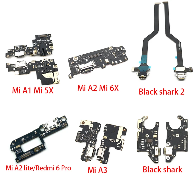 10 шт. USB-разъем для зарядки док-станции гибкий кабель Xiaomi Mi 9T 10T A3 A2 A1 9 Se 8 Lite Max 3 Black