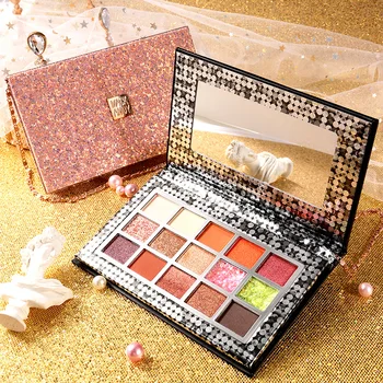 

16 Color Matte Glitter Eyeshadow Palette Waterproof Glitter Pigment Smoky Eyeshadow Palette Matte Beginner Makeup