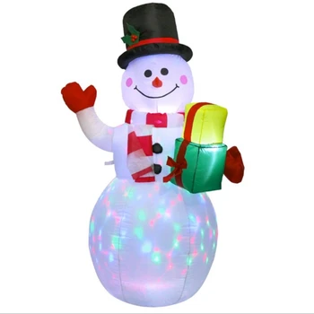 

150cm Christmas Inflatable Snowman Santa Claus Doll LED Night Light Figure Garden Toys Party Decorations New Year 2021 EU Plug